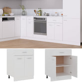 White Drawer Bottom Cabinet 23.6x18.1x32.1 Engineered Wood